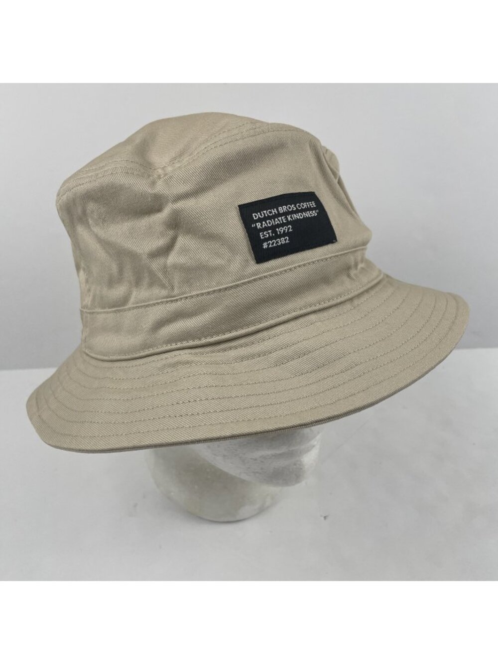 Dutch Bros Coffee Bucket Hat w/ Pocket Adult One Size Radiate Kindness Canvas
